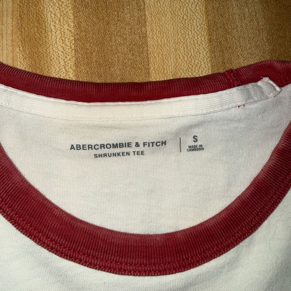 Abercrombie & Fitch White Ringer Tee - Picture 3 of 3